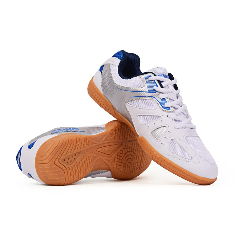 GEWO捷沃 乒乓球鞋 透气防滑运动鞋 乒乓训练球鞋 御风 XN6 白蓝色