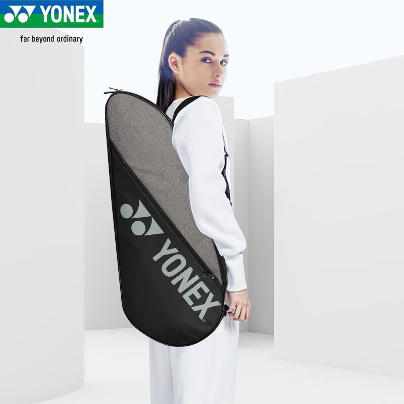 YONEX尤尼克斯 羽毛球包 3只装单肩羽毛球拍包 多功能手提式网羽两用拍包 BA82223CR 灰色