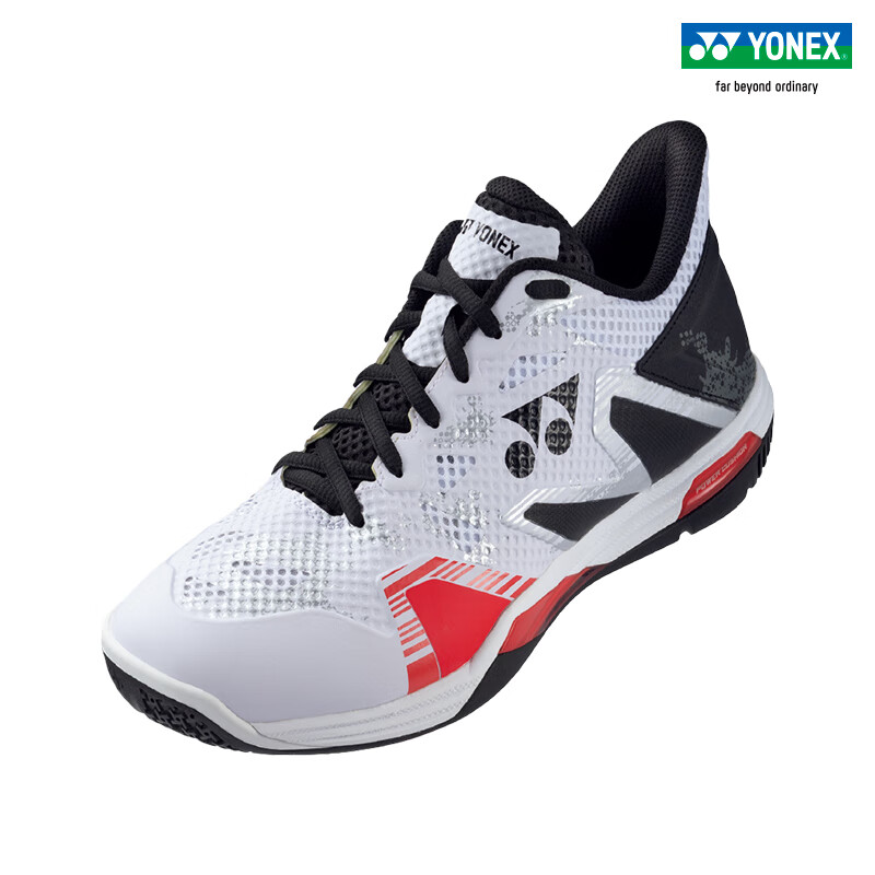 YONEX尤尼克斯 羽毛球鞋 男款 ELZ3代 稳定型专业运动鞋 SHBELZ3WEX-141 白黑色