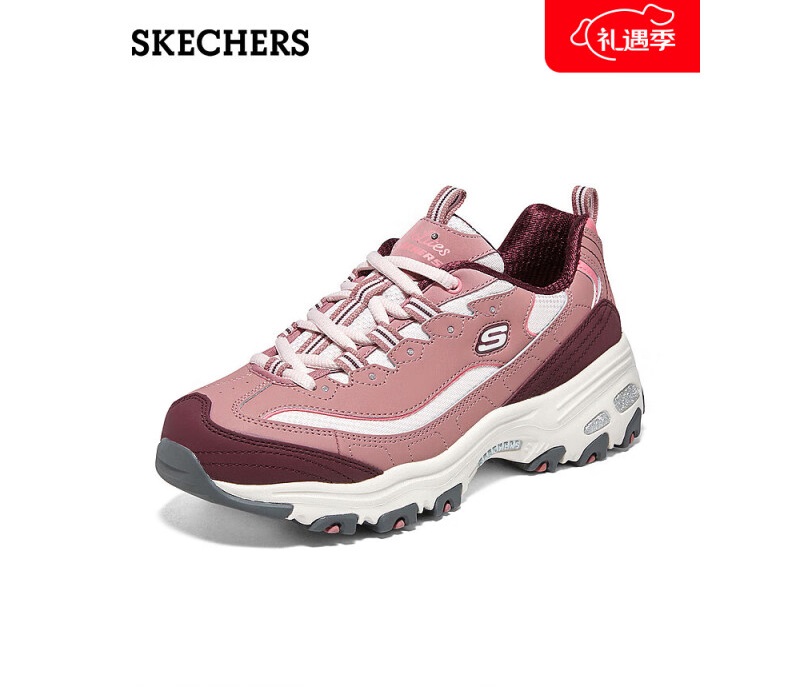 斯凯奇（Skechers）复古老爹鞋厚底增高休闲运动女鞋秋冬季13143-DKRS