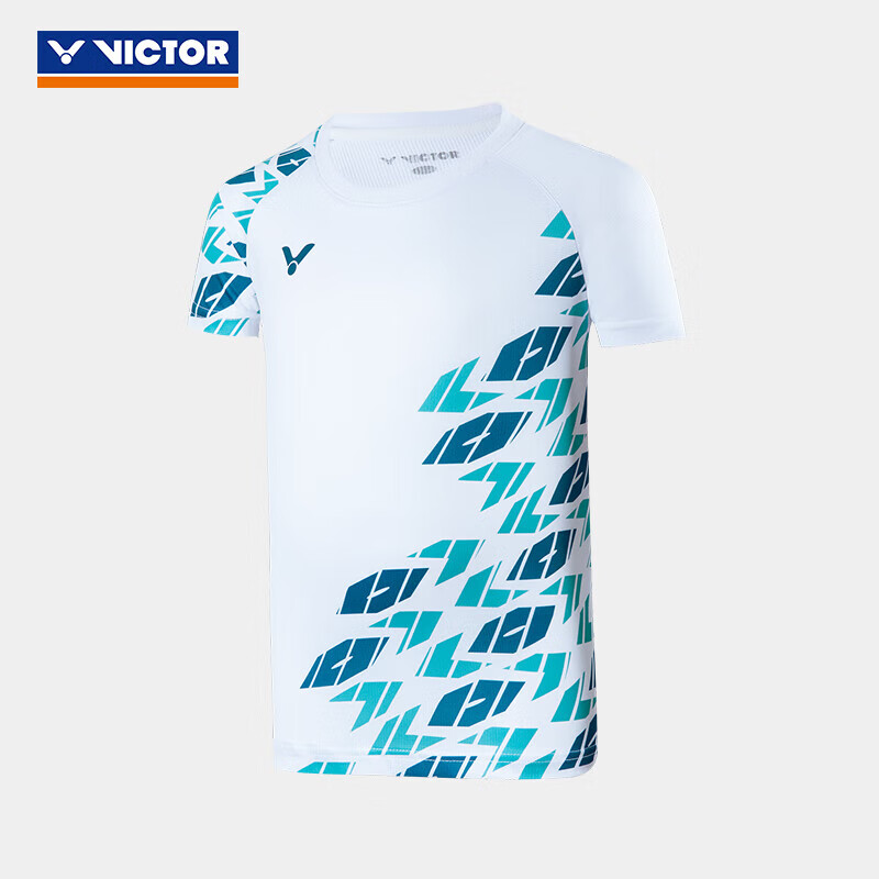 威克多VICTOR胜利羽毛球服 儿童青少年 运动短袖 针织T恤 T-32020 白色