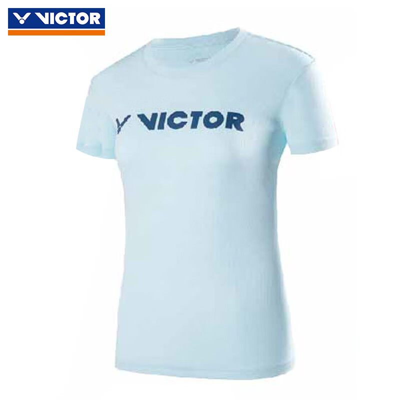 威克多VICTOR胜利 羽毛球服 女款训练速干针织运动短袖T恤 T-41050 轻薄透气吸湿排汗 绿色