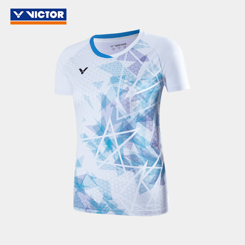 威克多VICTOR胜利羽毛球服 女款 T-41001TD 大赛系列推广版针织T恤 A 白色