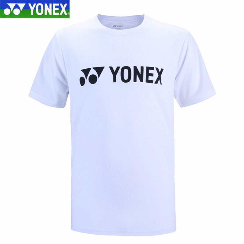 尤尼克斯YONEX羽毛球服 男款 速干运动T恤 短袖衬衫 比赛训练系列运动球衣 115179BCR_011 白色