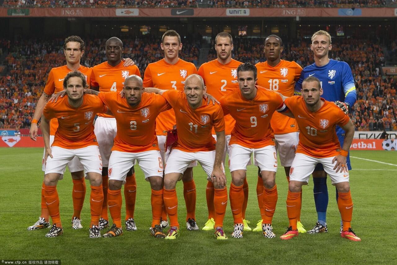 2014巴西世界杯:热身赛荷兰2:0胜威尔士 罗本传射