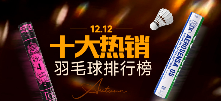12.12 十大热销羽毛球排行榜！