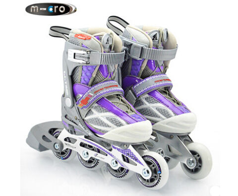 米高micro 儿童溜冰鞋男女直排轮滑鞋旱冰鞋 936 紫色