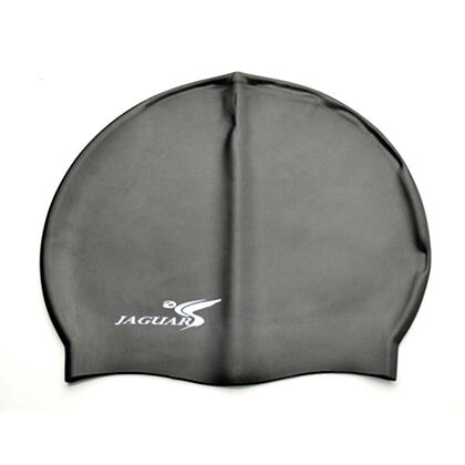 捷佳JIEJIA SC208黑色硅胶高弹性泳帽男女儿童通用精美袋装