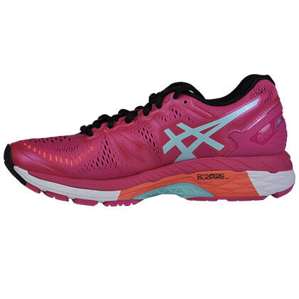 ASICS亚瑟士 K23 女款跑步鞋 粉红色/深蓝绿 KAYANO23(鞋皇)
