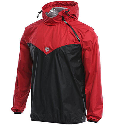 范斯蒂克 男款跑步外套 健身服 发汗服 MBF77302 红/黑（燃烧脂肪，健身塑性）