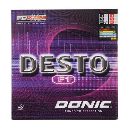 DONIC多尼克 F1涩性内能反胶套胶 德士途F1(DONIC Desto F1) 超畅销的涩性套胶！