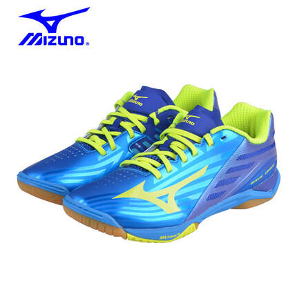 美津濃Mizuno 81GA160045 專業(yè)乒乓球鞋 透氣減震耐磨乒乓球鞋 藍/熒光黃