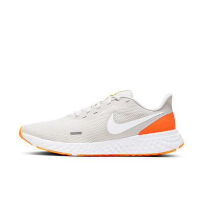 Nike 耐克NIKE REVOLUTION 5男子跑步鞋輕盈緩震秋冬 BQ3204-006 淺銀灰/白色/爆炸粉