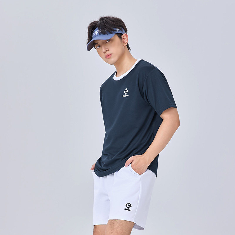 KUMPOO 薰风 羽毛球服 26年新款 男女款 中性款运动短袖 熏风速干T恤 宽松百搭 比赛运动服情侣款 K261U-1224 蓝色