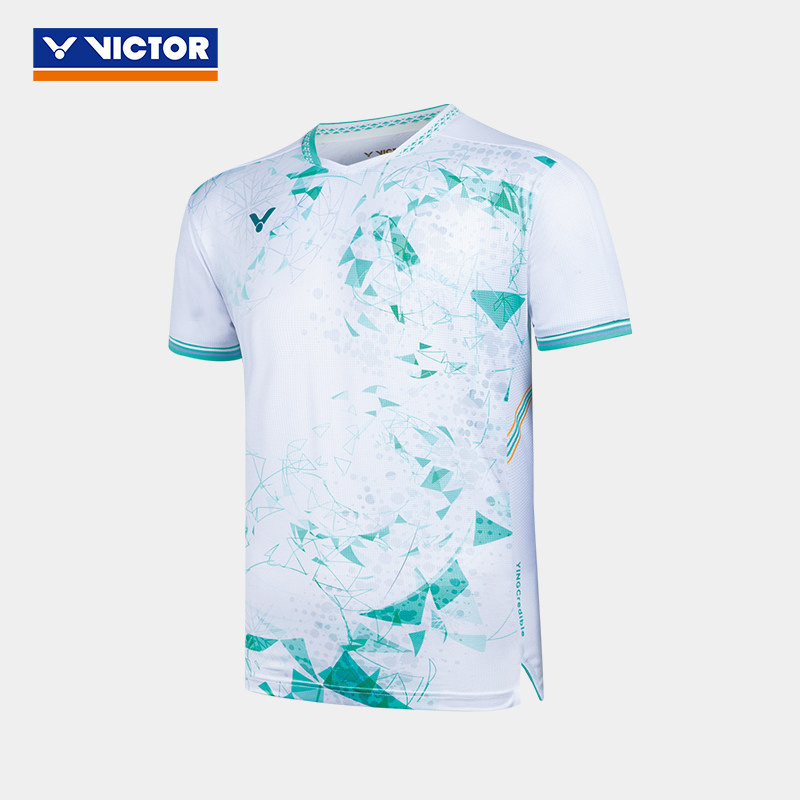 威克多VICTOR胜利羽毛球服 中性款 T-50003TTY大赛服 速干短袖T恤运动上衣 戴资颖系列  G 蒂芙尼