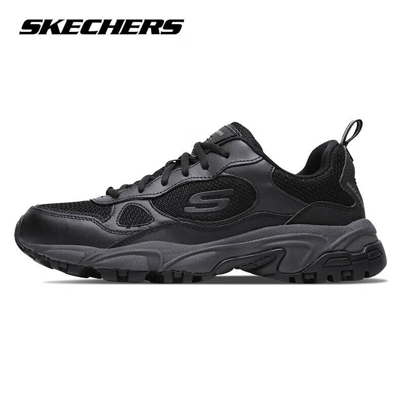 斯凱奇（Skechers）男鞋黑武士運(yùn)動(dòng)鞋休閑跑步老爹鞋 51706-BBK全黑色