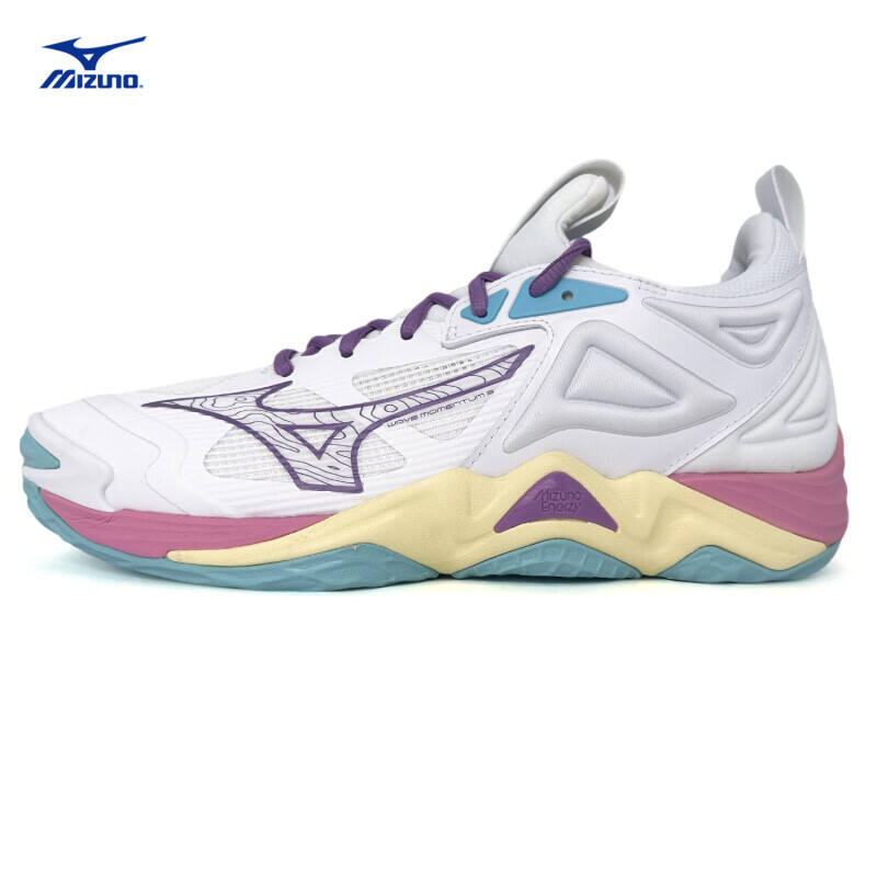 美津濃（MIZUNO）WAVE MT 3男女透氣專項運(yùn)動鞋專業(yè)比賽排球鞋運(yùn)動鞋 V1GA231237白藍(lán)紫