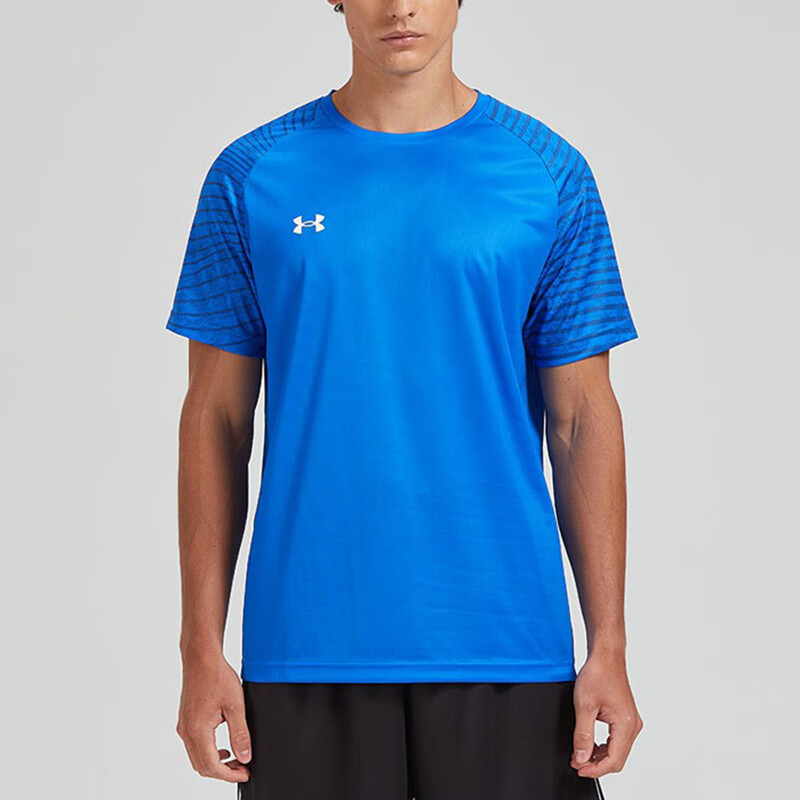 安德瑪（Under Armour） 男女短袖T恤針織短袖足球服訓(xùn)練服比賽服24500509-401