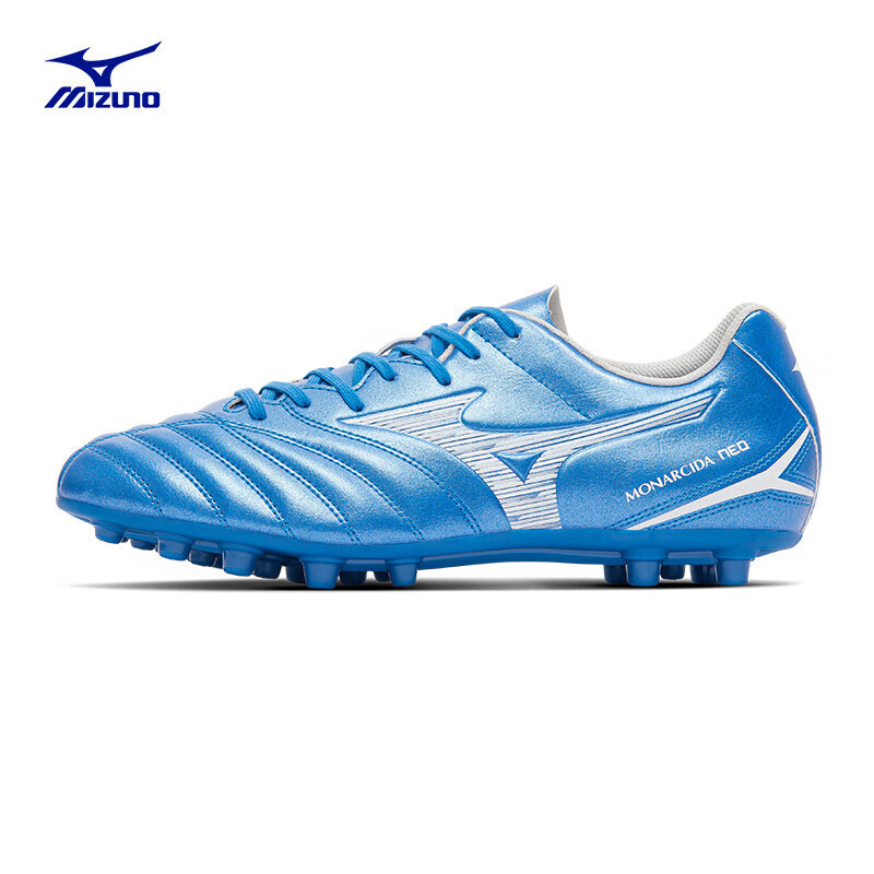 美津濃（MIZUNO）短釘防滑足球鞋MONARCIDA NEO III SELECT AG藍(lán)色白色P1GA2426-27