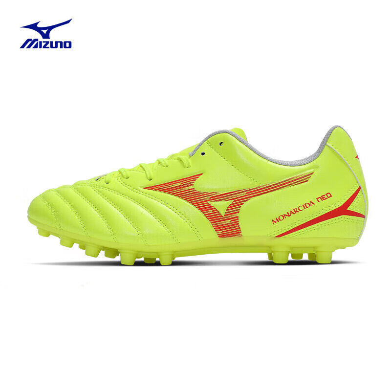 美津濃（MIZUNO）短釘防滑足球鞋MONARCIDA NEO III SELECT AG黃色珊瑚色P1GA2426-45