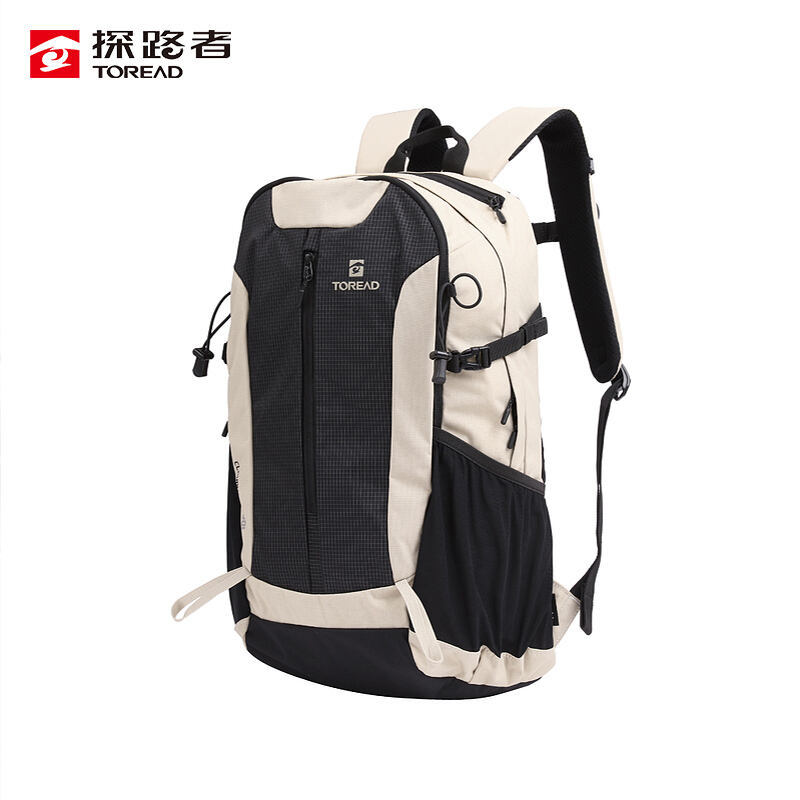Toread探路者 双肩背包 户外徒步旅游轻量耐磨防泼水短途双肩背包 浅卡其 TEBBBN80709