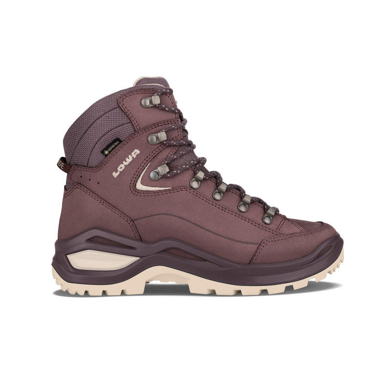 LOWA新款逆行者4.0 EVO登山鞋徒步鞋男女防水防滑耐磨中帮户外鞋 L321916 棕玫瑰色/奶白色-女款