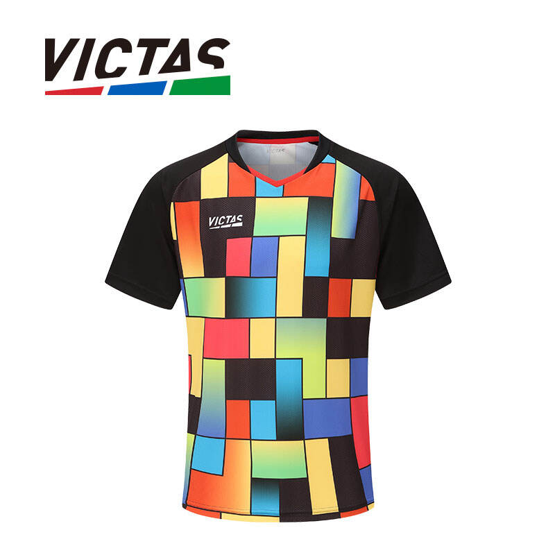 维克塔斯 VC-108乒乓球比赛服短袖 乒乓运动短袖 VICTAS乒乓短袖 男女同款 多彩