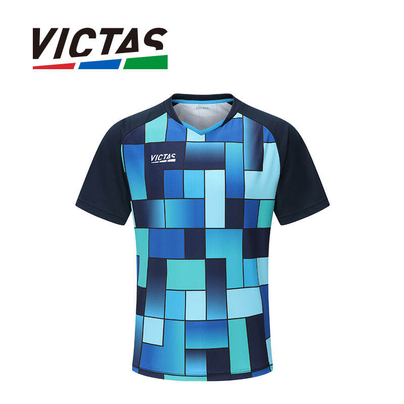 维克塔斯 VC-108乒乓球比赛服短袖 乒乓运动短袖 VICTAS乒乓短袖 男女同款 蓝色