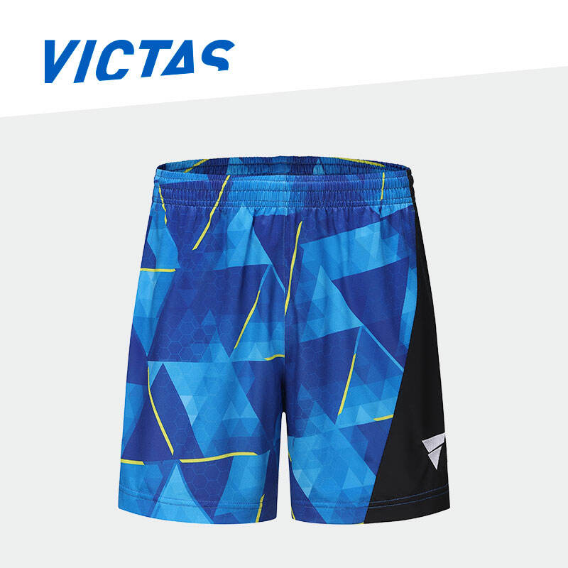 VICTAS维克塔斯 乒乓球服 运动比赛短袖 日乒国家队同款运动套装短裤 086205/VC-205 蓝色