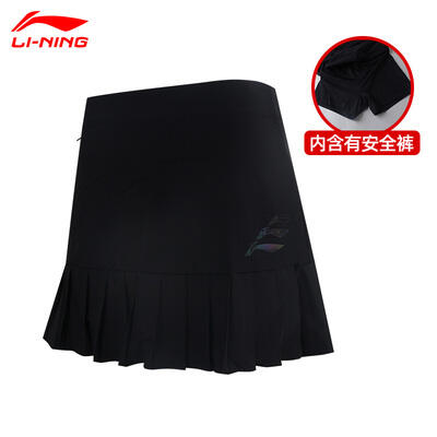 李宁 比赛裤裙 ASKR202-2 黑色 女子梭织运动裤裙
