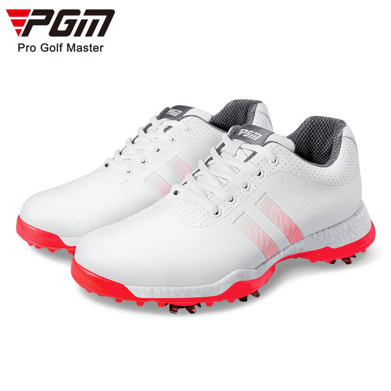 PGM 高尔夫球鞋女 女士高尔夫运动鞋子 白桔红 XZ167 
