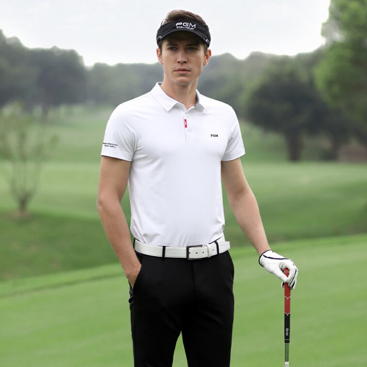 PGM 22年新品 高尔夫男士短袖T恤 YF463 白色