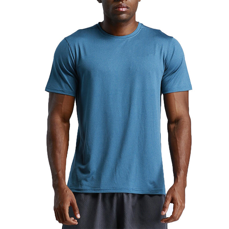 UABRAV安步威 男士健身运动短袖 夏季跑步速干T恤 威19 青色