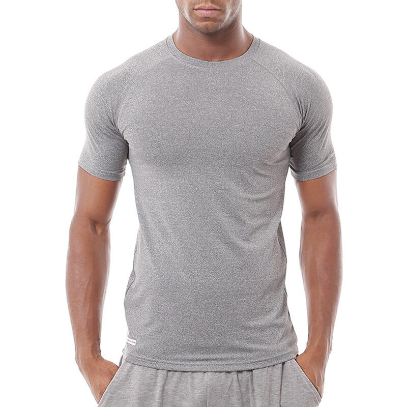 UABRAV安步威 男士健身紧身T恤 夏季运动上衣 威04 灰色