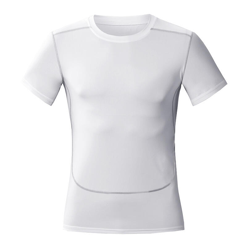 UABRAV安步威 男士健身短袖 透气运动训练紧身T恤 威06 白色