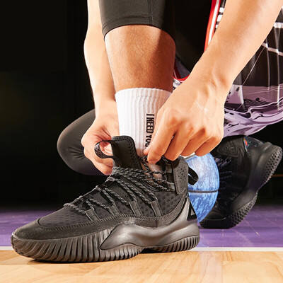 匹克篮球鞋男夏季鞋子网面透气减震防滑耐磨实战运动鞋休闲实战球鞋子 黑色 DA830551