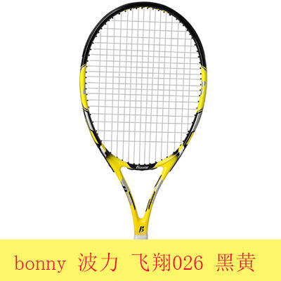波力BONNY网球拍  FLYING飞翔系列网球拍026专业碳铝一体网球拍  飞翔026 黑黄 成品拍
