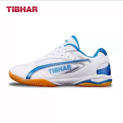 TIBHAR挺拔 02118 白蓝色 飞虹乒乓球运动鞋 支持侧向移动、即停即转