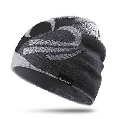 奥尼捷冬季防风保暖户外运动帽加厚滑雪帽男女健身针织帽跑步帽子 M-24
