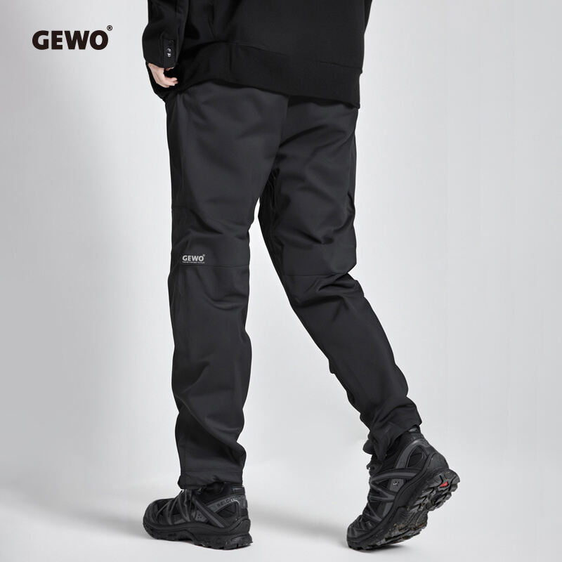 GEWO杰沃 速干休闲裤 夏季长裤 超薄透气运动裤 户外运动长裤 9185 黑色