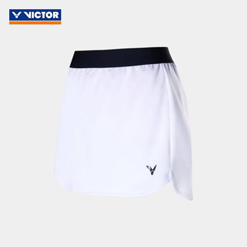 威克多VICTOR胜利 羽毛球服 女款大赛系列针织运动短裙 K-36300 专业速干透气裙裤 漂白