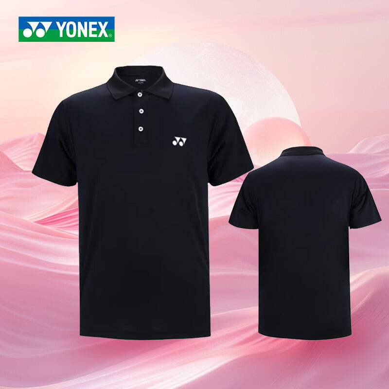 YONEX 尤尼克斯羽毛球服 男款 POLO 翻領速干 115189BCR 黑色 