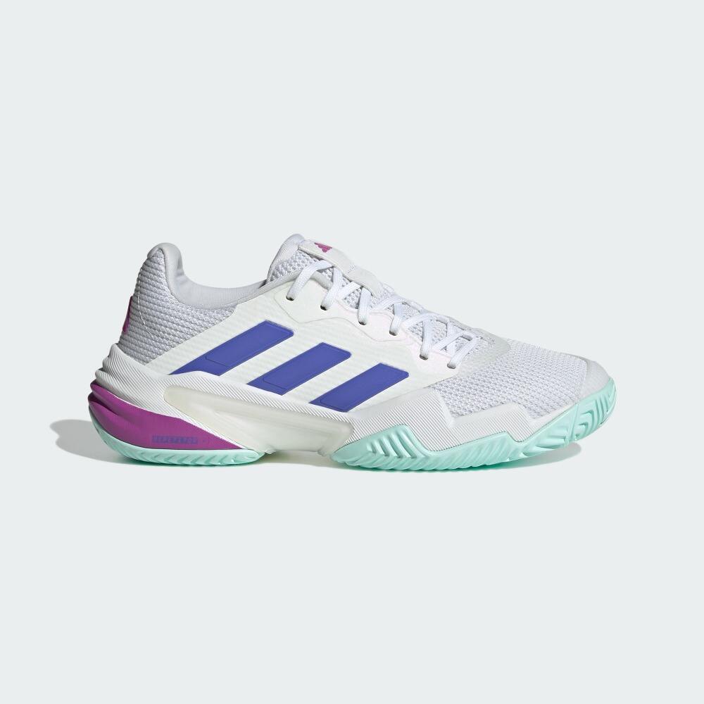 Adidas阿迪達斯網(wǎng)球鞋 女款運動鞋訓練鞋女休閑鞋 IF9130 白/藍/紫