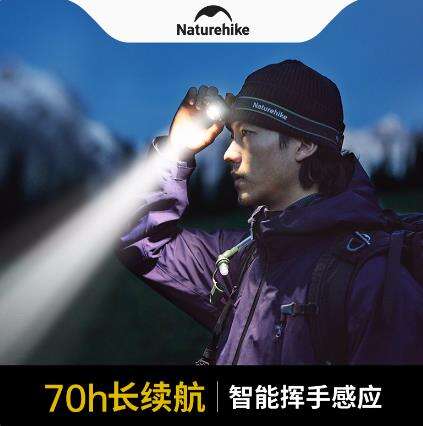 Naturehike挪客 星嶼Max戶外徒步頭燈釣魚專用防水充電照明燈CNK2450ZM010